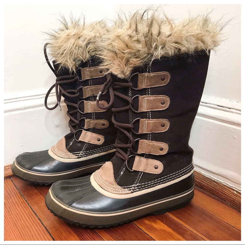 Sorel Brown Suede Joan Of Arctic Tall Duck Boot